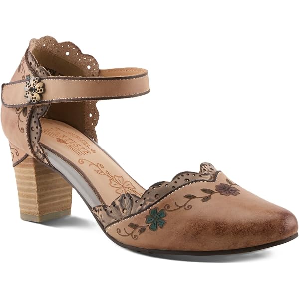 Amazon.com | L'Artiste ALSEHI Baroque Leather Pump – Embossed Slip